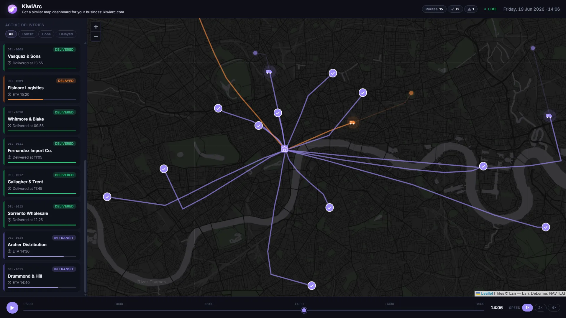 Real-Time Delivery Route Tracker